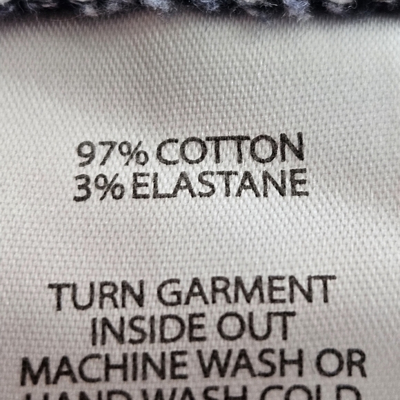 Donna Ricco Womens Pants Size 14 Blue White Slant Pockets Mid Rise - Picture 10 of 10